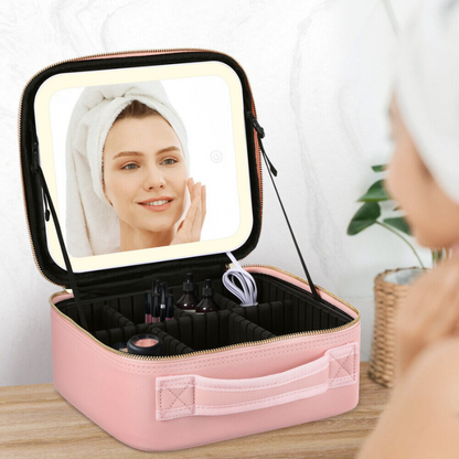 Drop Dead Flawless™ Makeup Carry Case with LED Mirror